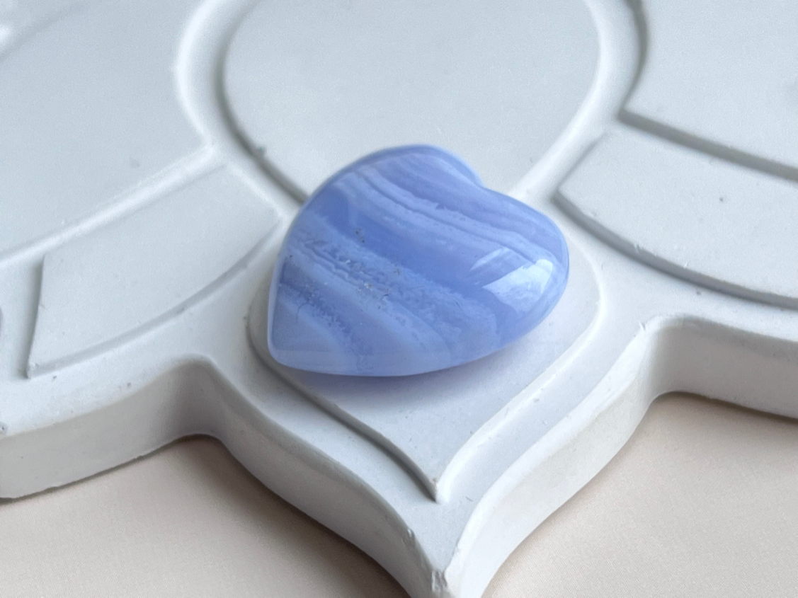 Сердце из голубого агата SR-0004, фото 3