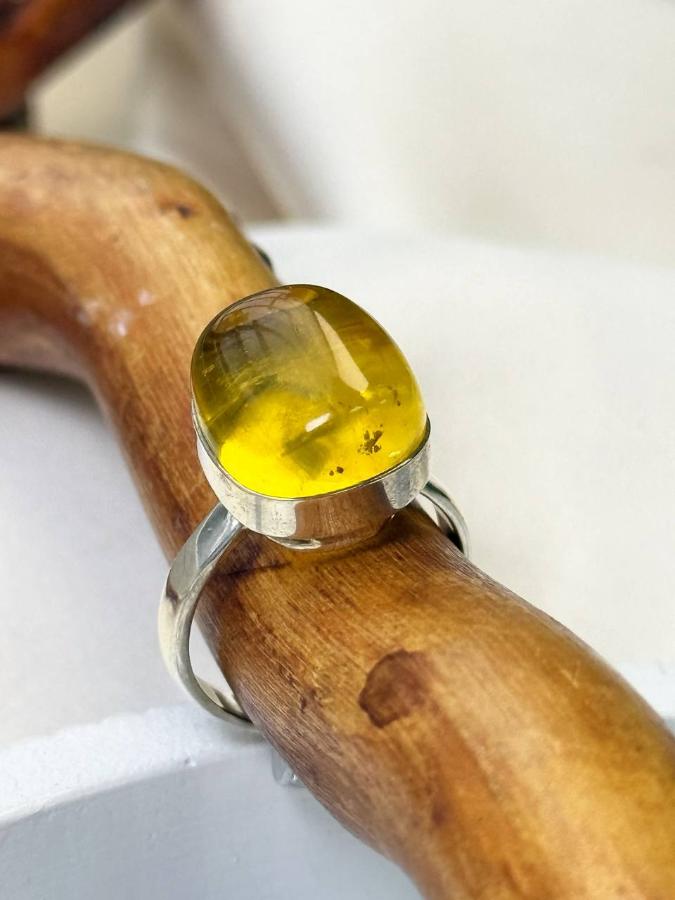 купить Кольцо из серебра с янтарем  , фото 2