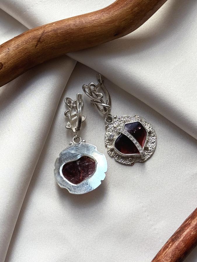 купить Серьги из серебра с турмалином  , фото 5