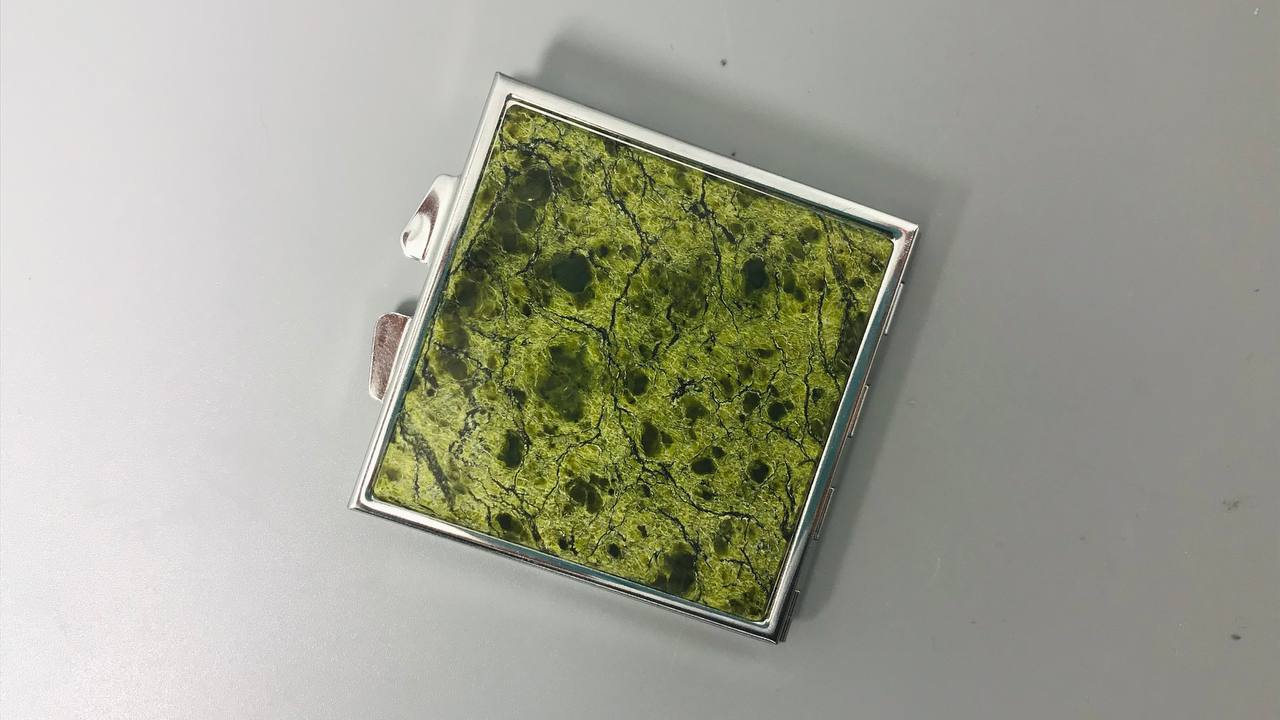 Зеркало из змеевика 6х6  ZER-0001, фото 3