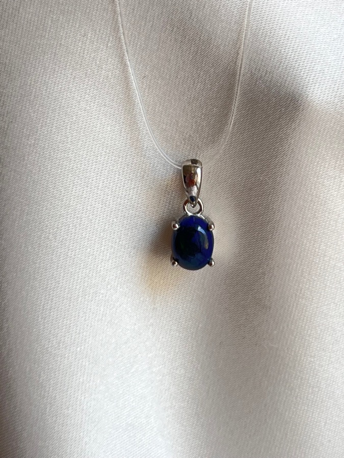 купить Кулон из серебра с чёрным опалом , фото 1