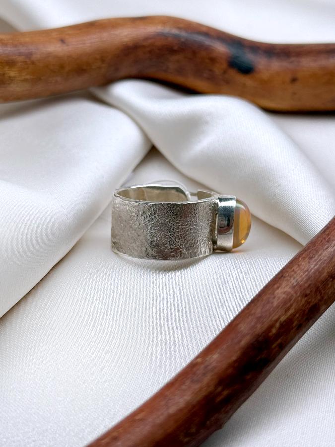 купить Кольцо из серебра с опалом, 18 размер  , фото 3