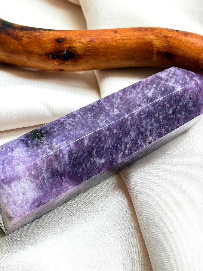 Столбик (обелиск) из лепидолита, 9 х 2 см ST-0051, фото 5