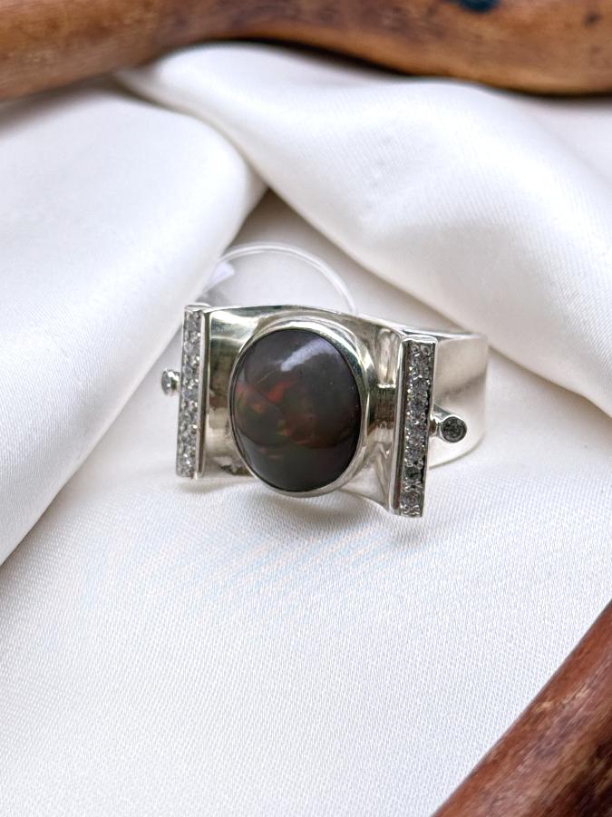 купить Кольцо из серебра с опалом,18,5 размер  , фото 1
