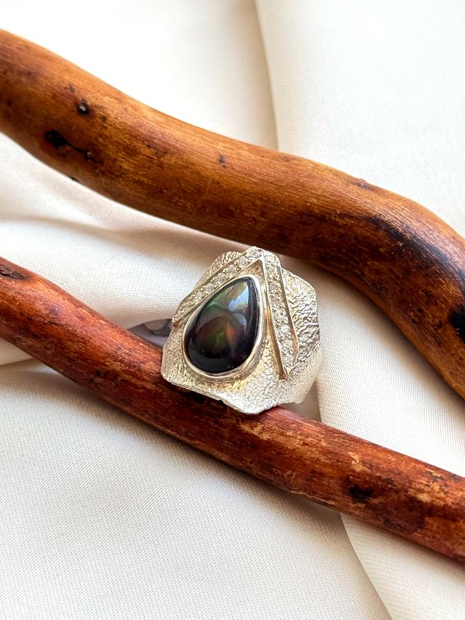 купить Кольцо из серебра с опалом,18,5 размер  , фото 4