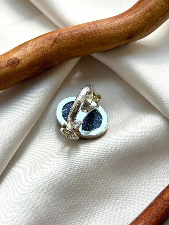 купить Кольцо из серебра с лазуритом,18 размер   , фото 4