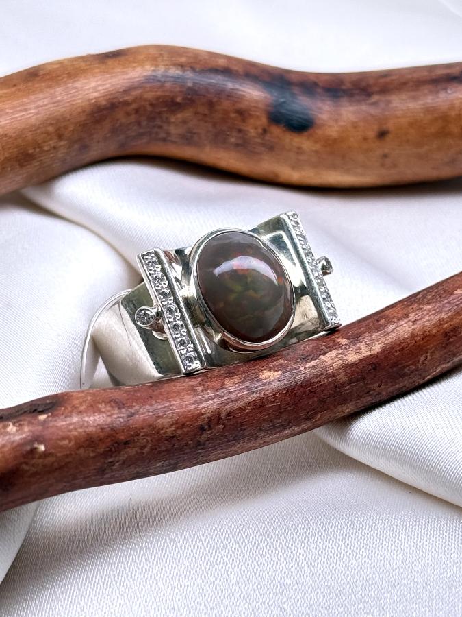 купить Кольцо из серебра с опалом,18,5 размер  , фото 5