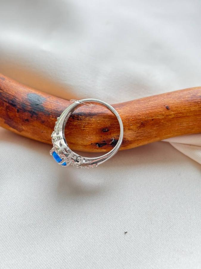 купить Кольцо из серебра с опалом (синтетический)  , фото 4