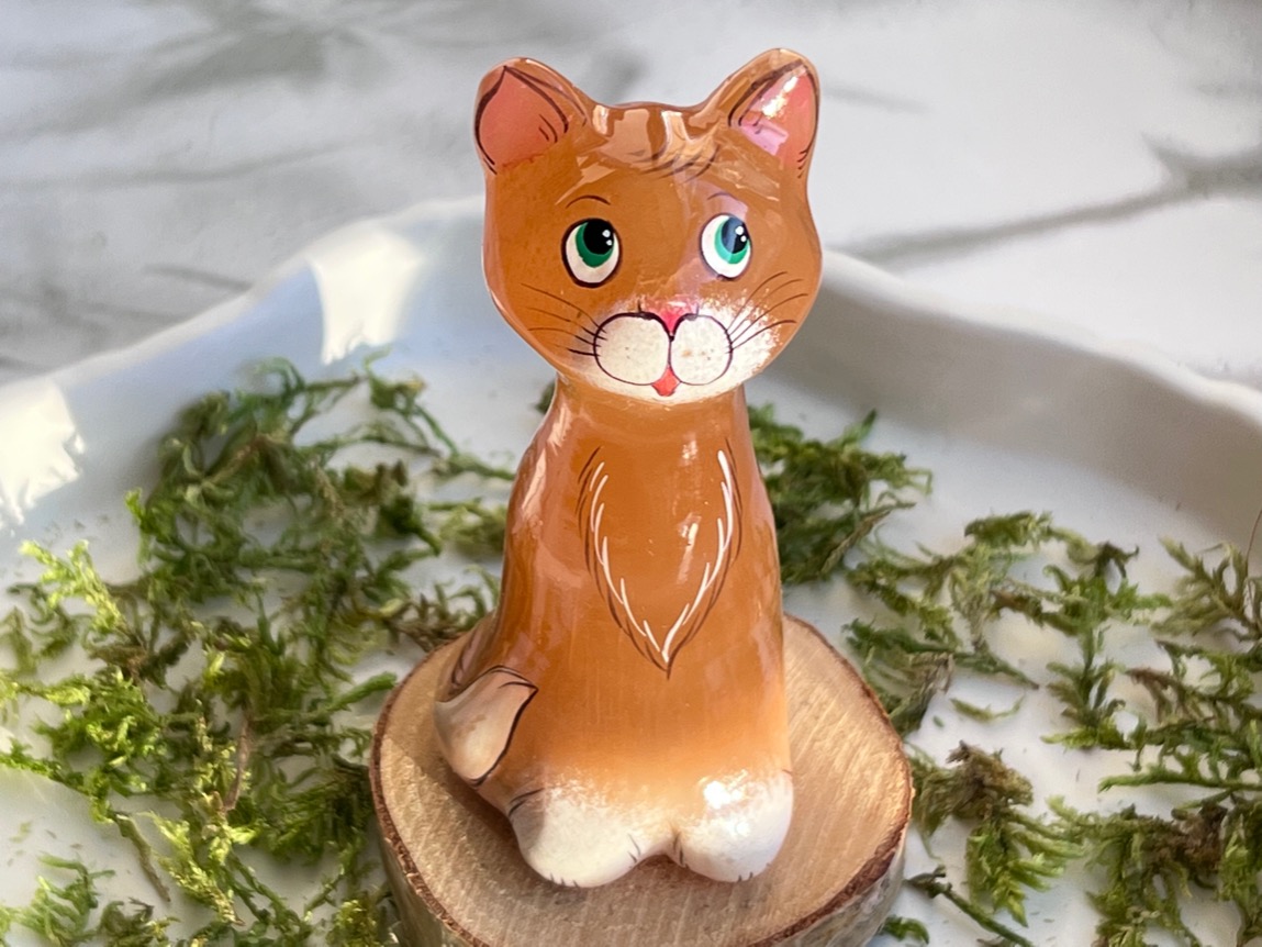 Кот из селенита  FG-0371, фото 1
