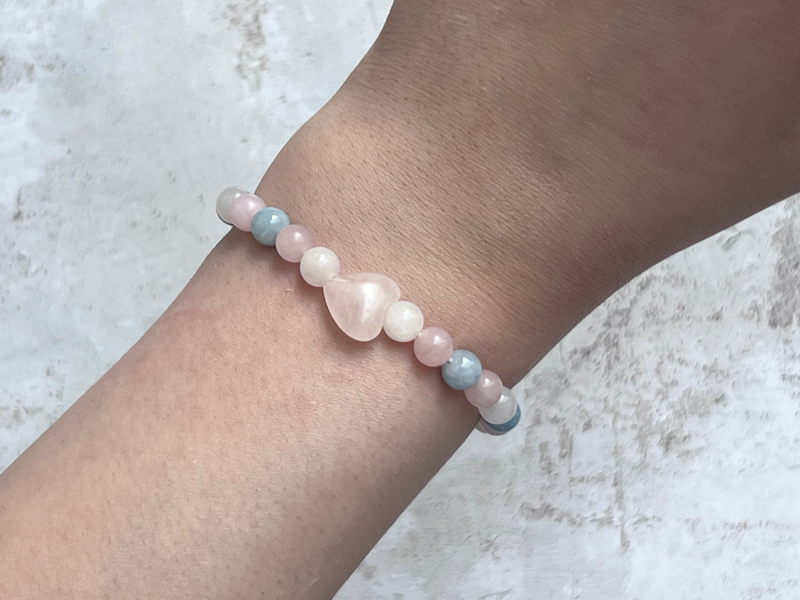 купить Браслет из кварцев с сердцем , фото 1