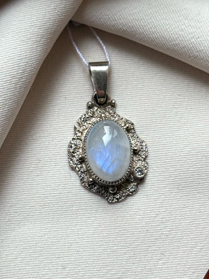 купить Кулон из серебра с лунным камнем  , фото 1