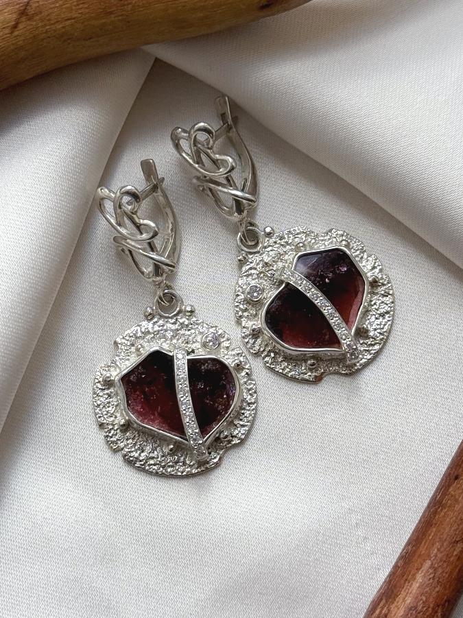 купить Серьги из серебра с турмалином  , фото 1