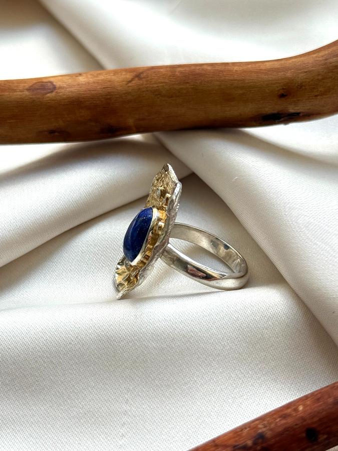 купить Кольцо из серебра с лазуритом,17,8 размер  , фото 2