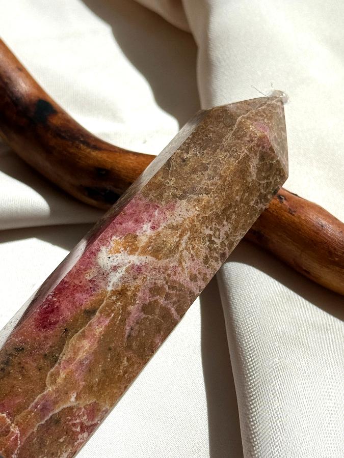 Столбик (обелиск) из родонита, 10 х 2,5 см ST-0050, фото 3