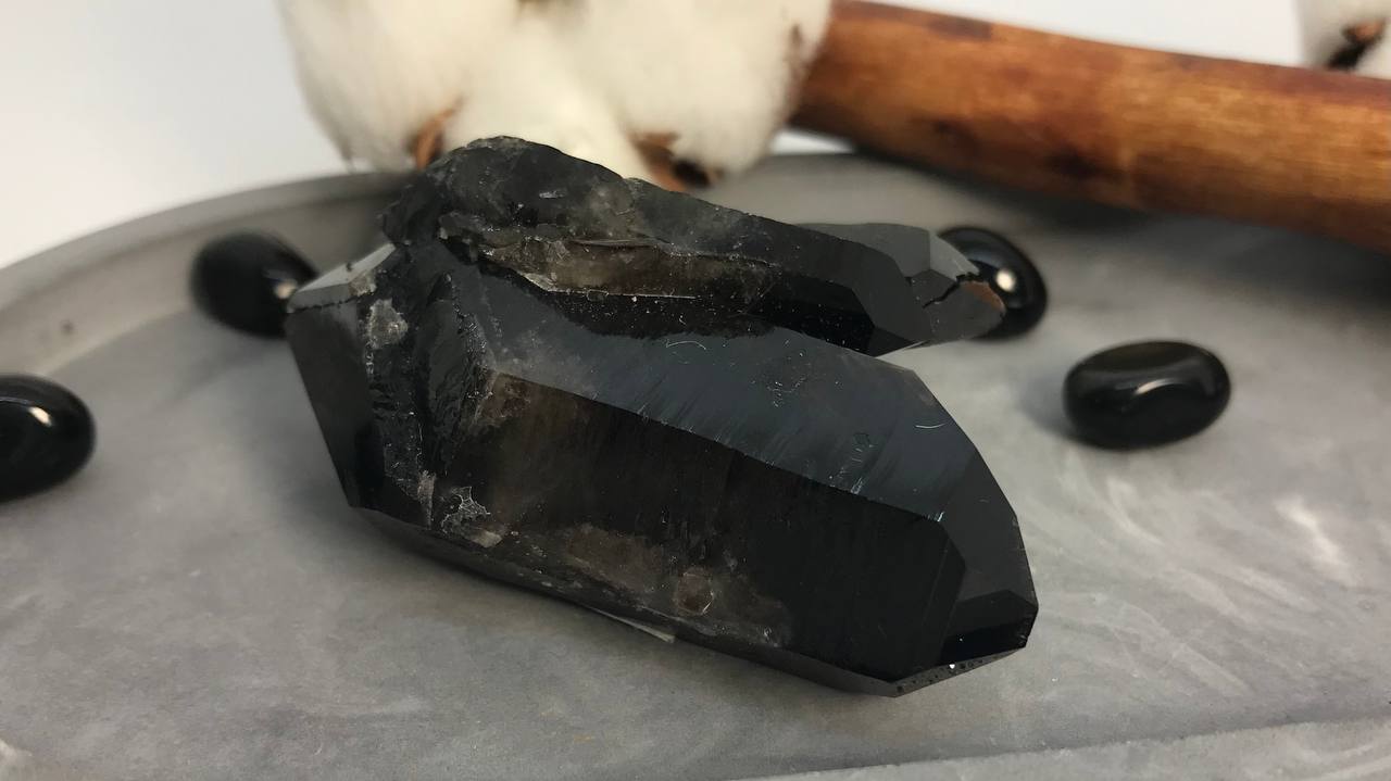 Морион, кристалл двухголовик 5,9х3,6х3,3 см KR-0017, фото 3