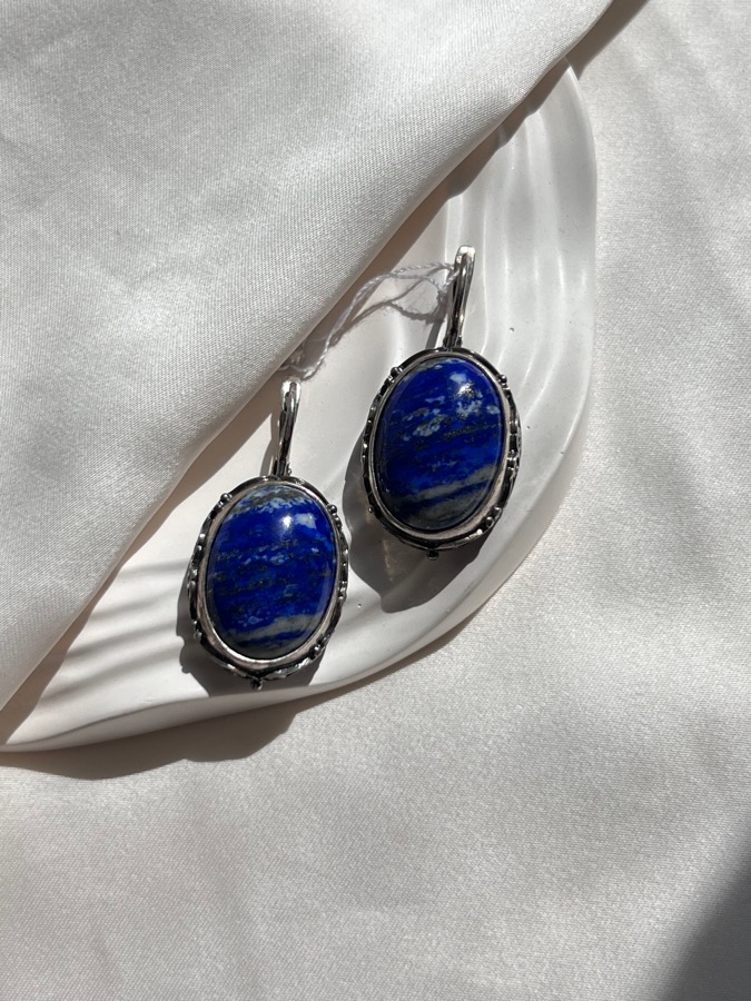 купить Серьги из серебра с лазуритом , фото 2