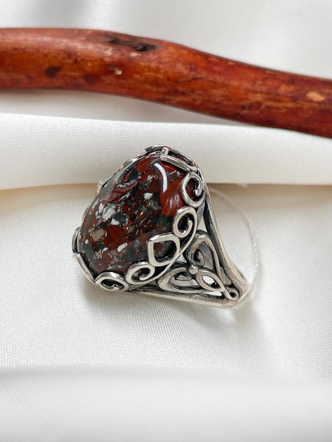 купить Кольцо из серебра с яшмой, 17,5 размер  , фото 4