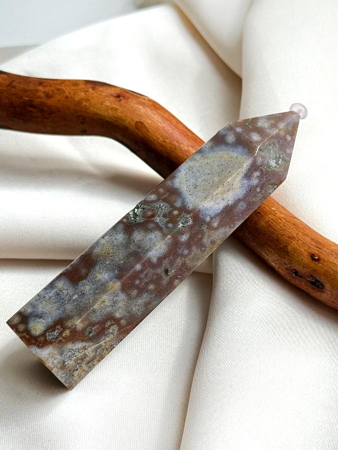 Столбик (обелиск) с яшмой, 9 х 2,5 см ST-0032, фото 3