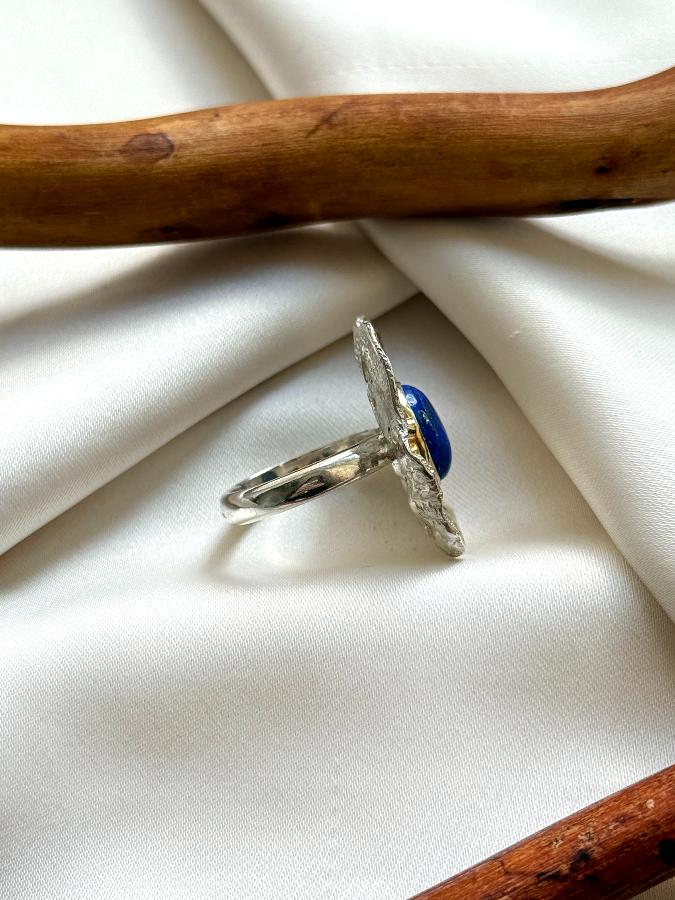 купить Кольцо из серебра с лазуритом,17,8 размер  , фото 3