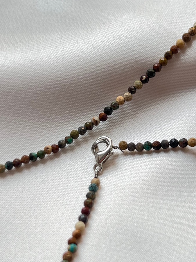 купить Бусы из яшмы в огранке, 45 см , фото 4