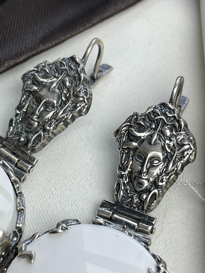 купить Серьги из серебра с кахолонгом  , фото 4