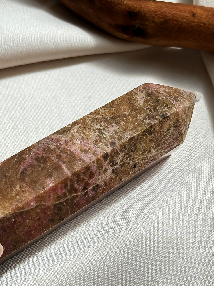 Столбик (обелиск) из родонита, 10 х 2,5 см ST-0050, фото 5