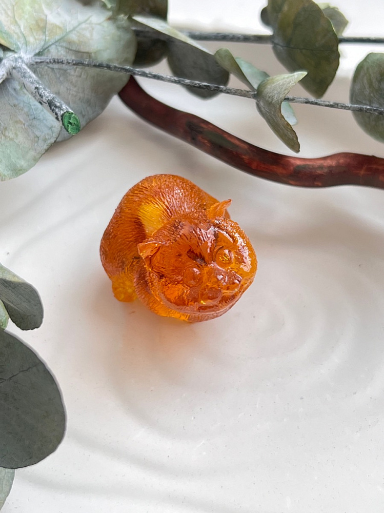 Кот из янтаря плавленного FG-0665, фото 2