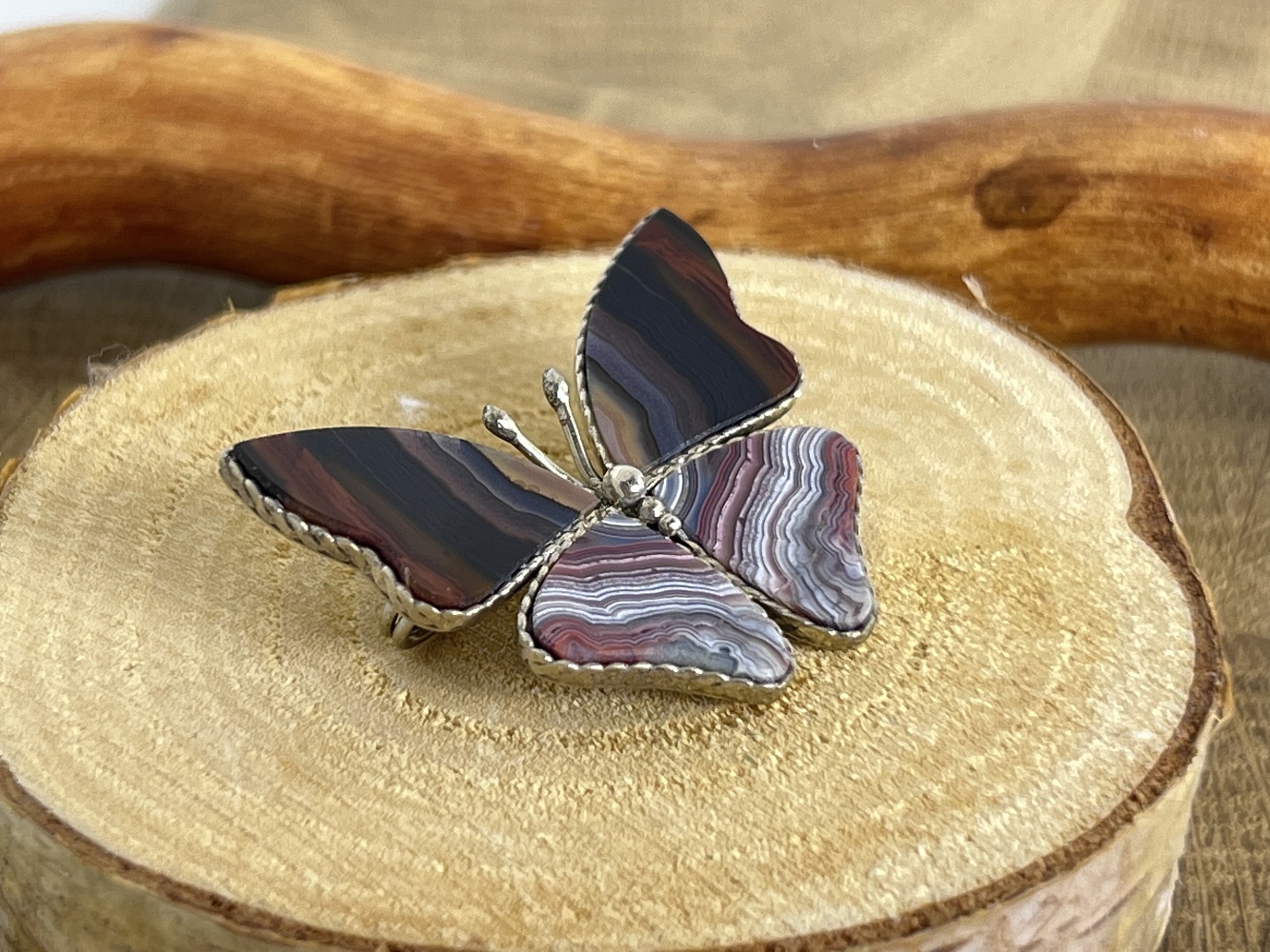 купить Брошь "Бабочка" с агатом , фото 3